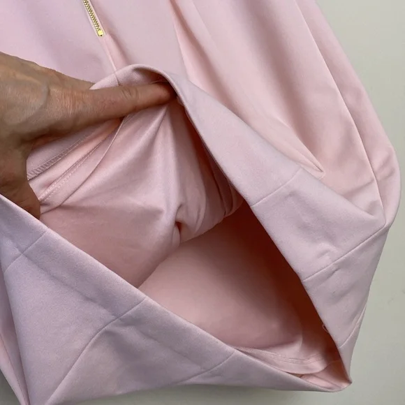 NWT Calvin Klein Women's Sleeveless Seamed Sheath With Tie Neck Pink Size 8 - Picture 14 of 16